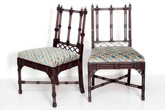 Group of Georgian Revival Chinese Chippendale Style Chairs
