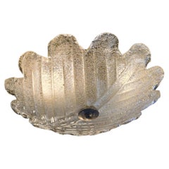 Mid-20th Century 'Rugiadoso' Murano Glass Semi-Flush Mount Ceiling Light, Italy