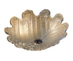 Mid-20th Century 'Rugiadoso' Murano Glass Semi-Flush Mount Ceiling Light, Italy