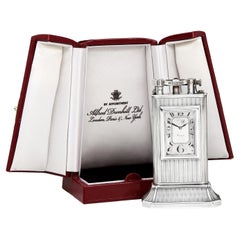 Briquet Club Clock en argent sterling d'Alfred Dunhill, 1929