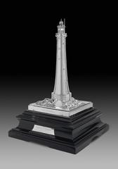 Unique and Important Sterling Model of Eddystone Lighthouse by Elkington, 1906