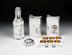 Art Deco Silver Cocktail Set by Lebkeucher & Co.