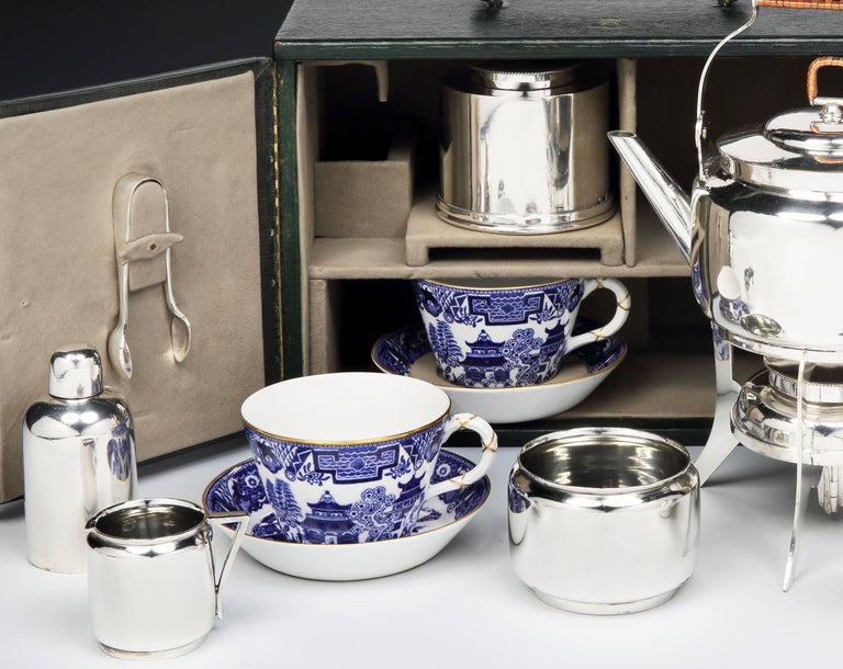 Travel Tea Set by James Leuchars and Sons of Piccadilly, 1903 For Sale