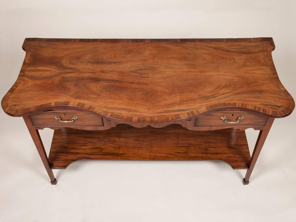English George III Mahogany Serving Table For Sale