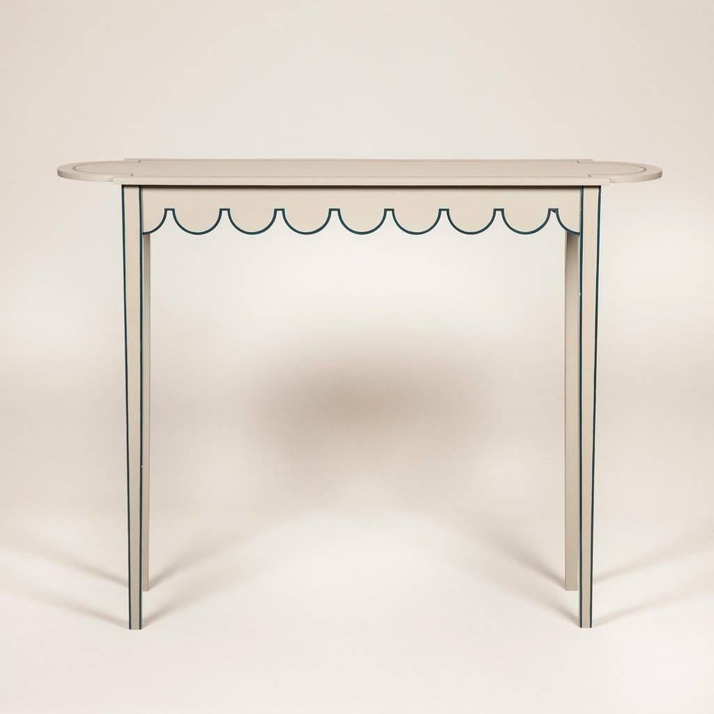 Contemporary Large D-End Table
