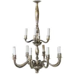 Pair of Italian Mercury Glass Chandeliers, 1920 9
