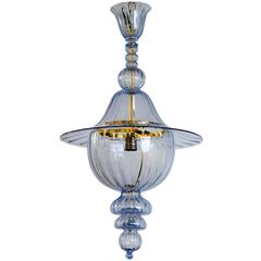 Pale Blue Murano Lantern by Venini 11