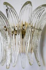 Pair of Murano Glass Feather Form Sconces, 1970