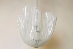 Clear and White Murano “Handkerchief” Chandelier by Venini