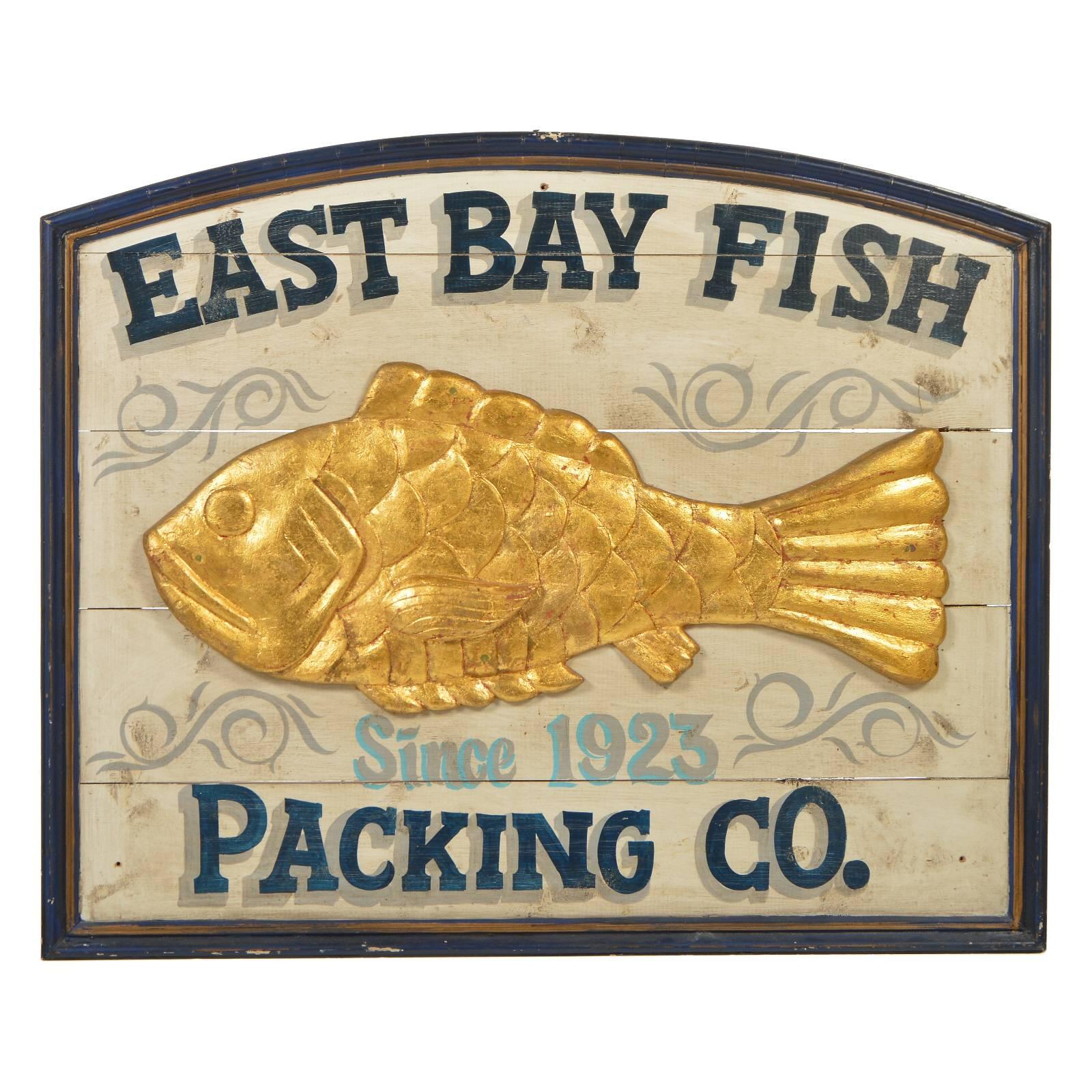 East Bay Fish Packing Company Trade Sign For Sale