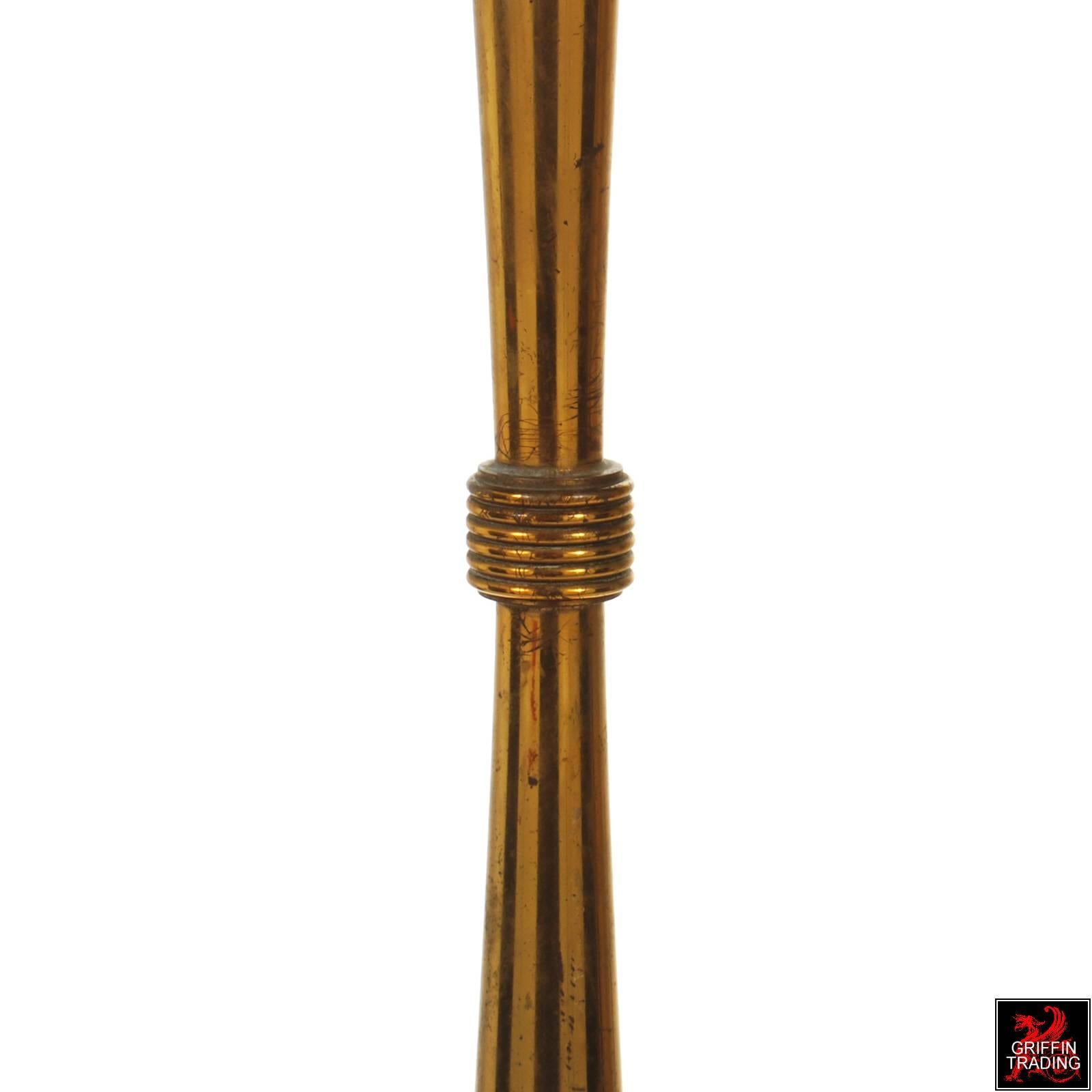 20th Century Stylish Italian Brass Floor Lamp with Four Lights For Sale