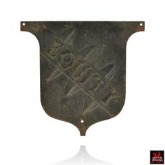 Antique "EQUITY" Cast Iron Sign Plaque or Fire Marker