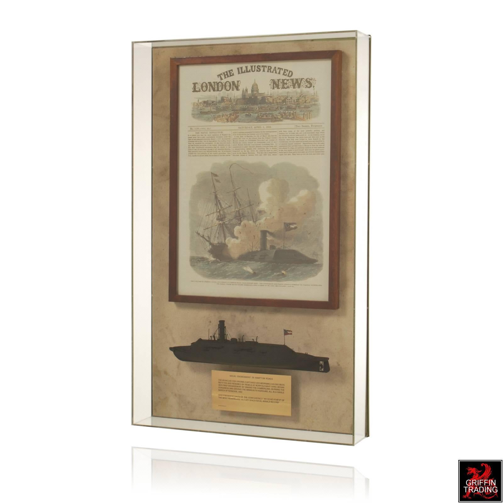American Scale Model of the Ironclad Css Virginia (Confederate States Navy) For Sale