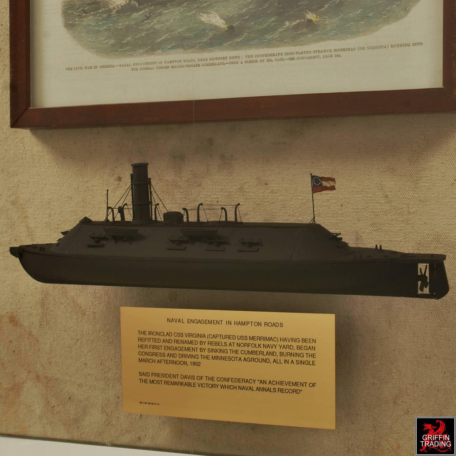 Scale Model of the Ironclad Css Virginia (Confederate States Navy) For Sale 1
