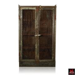 French Railroad Double Door Steel Cabinet
