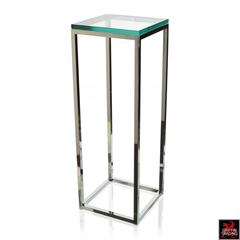 Pair of Milo Baughman Thin-Line Chrome Pedestals