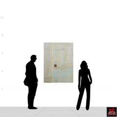 Blue and Gray Signed Original Abstract Painting