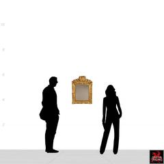 French Regency Beveled Mirror with Gold Giltwood Frame