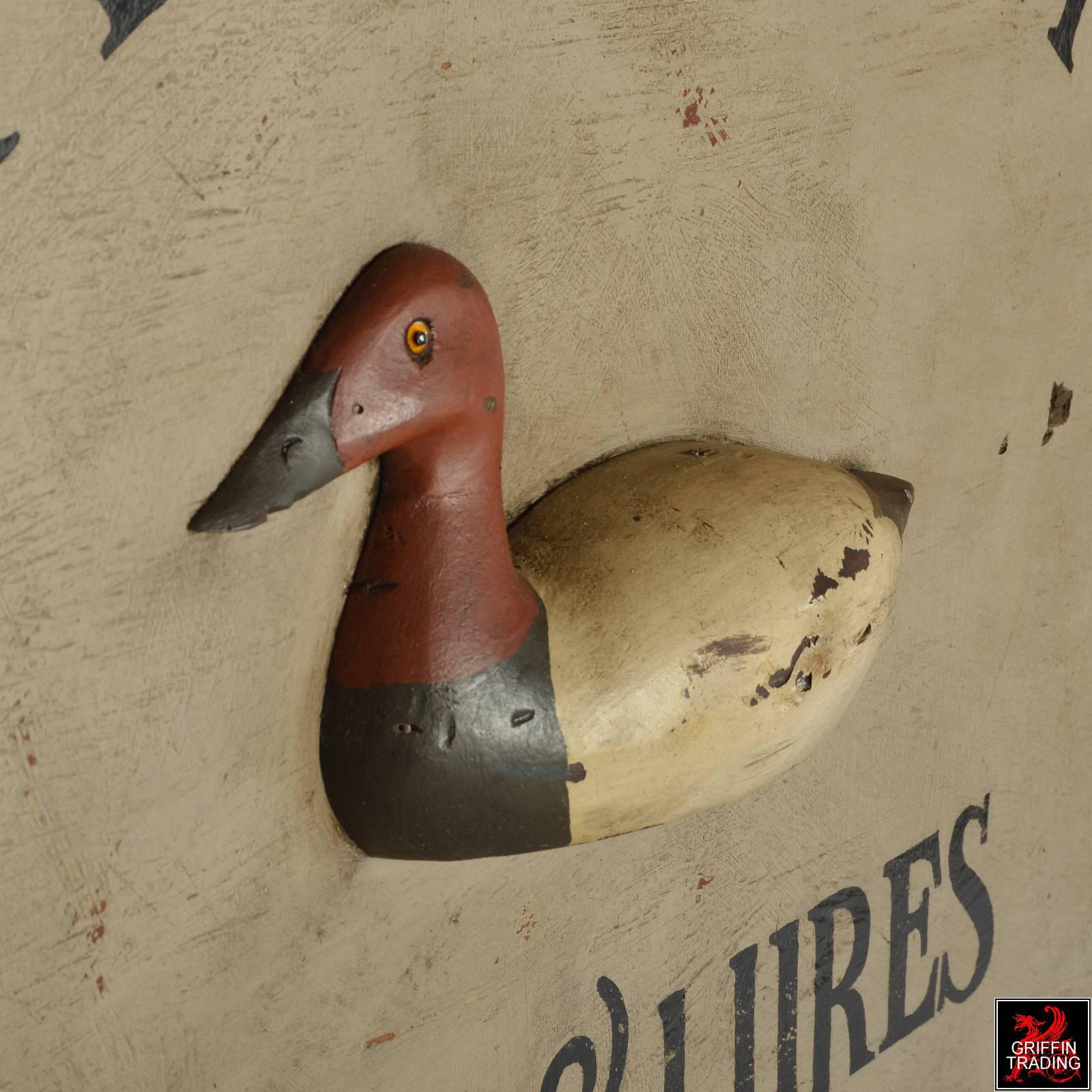 Shaw and Tenney Decoys and Lures Trade Sign For Sale 2