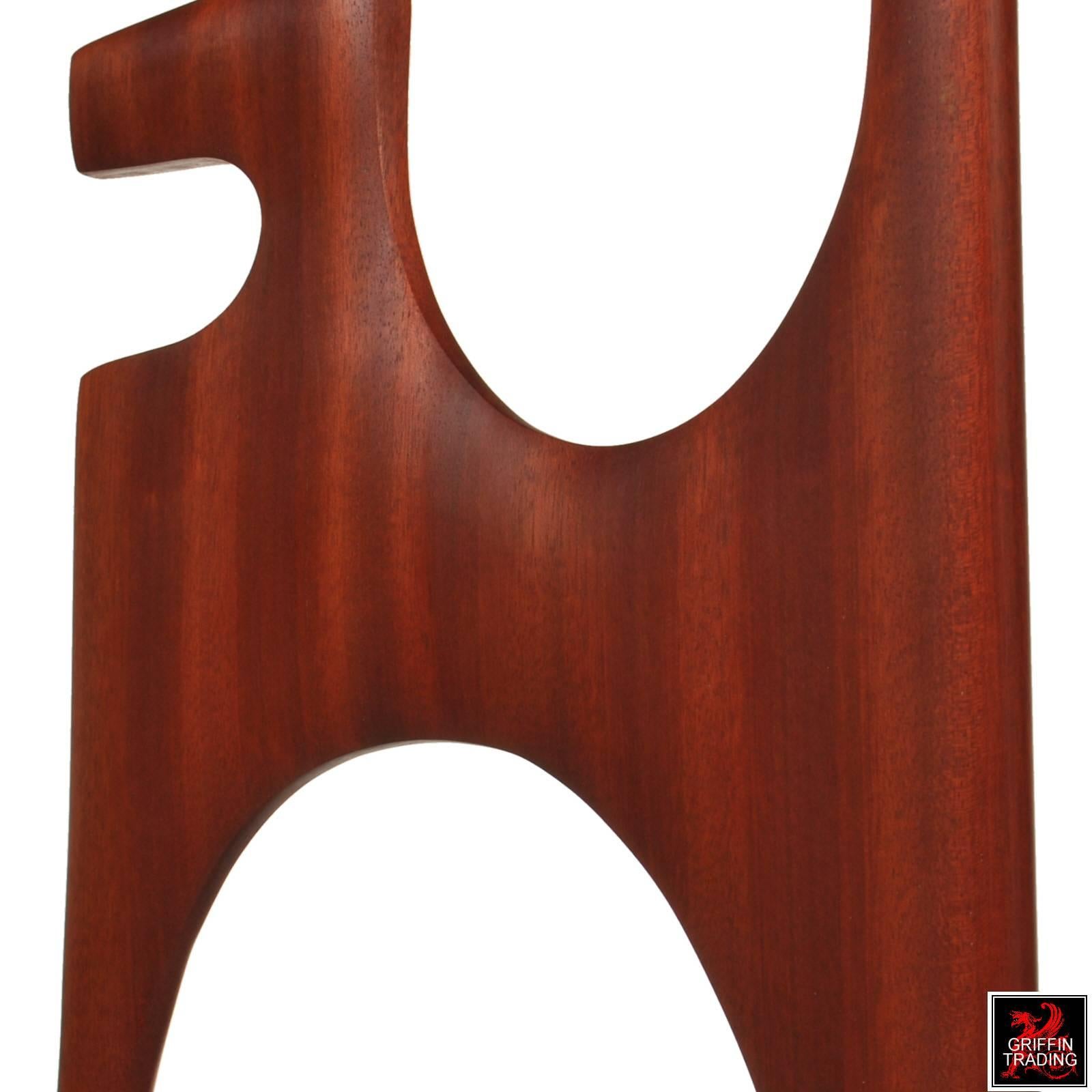 Steel DRH16 Modern Dog Wood Sculpture, Mid-Century Modern Style For Sale
