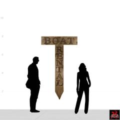 Lake Boat Rental Large Carved Wood Sign