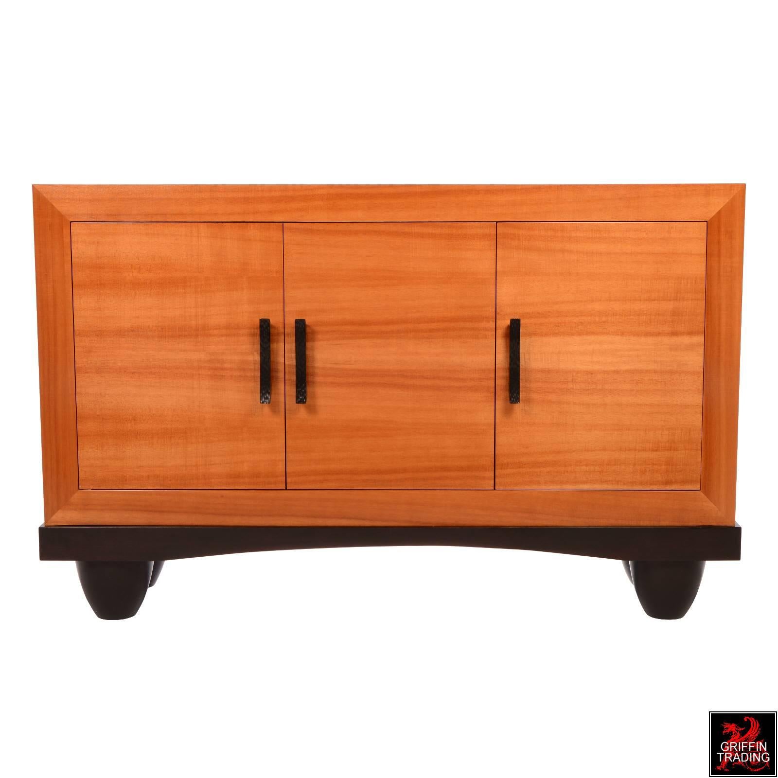 Modern Berman Rosetti Custom Tigertail Cabinet For Sale