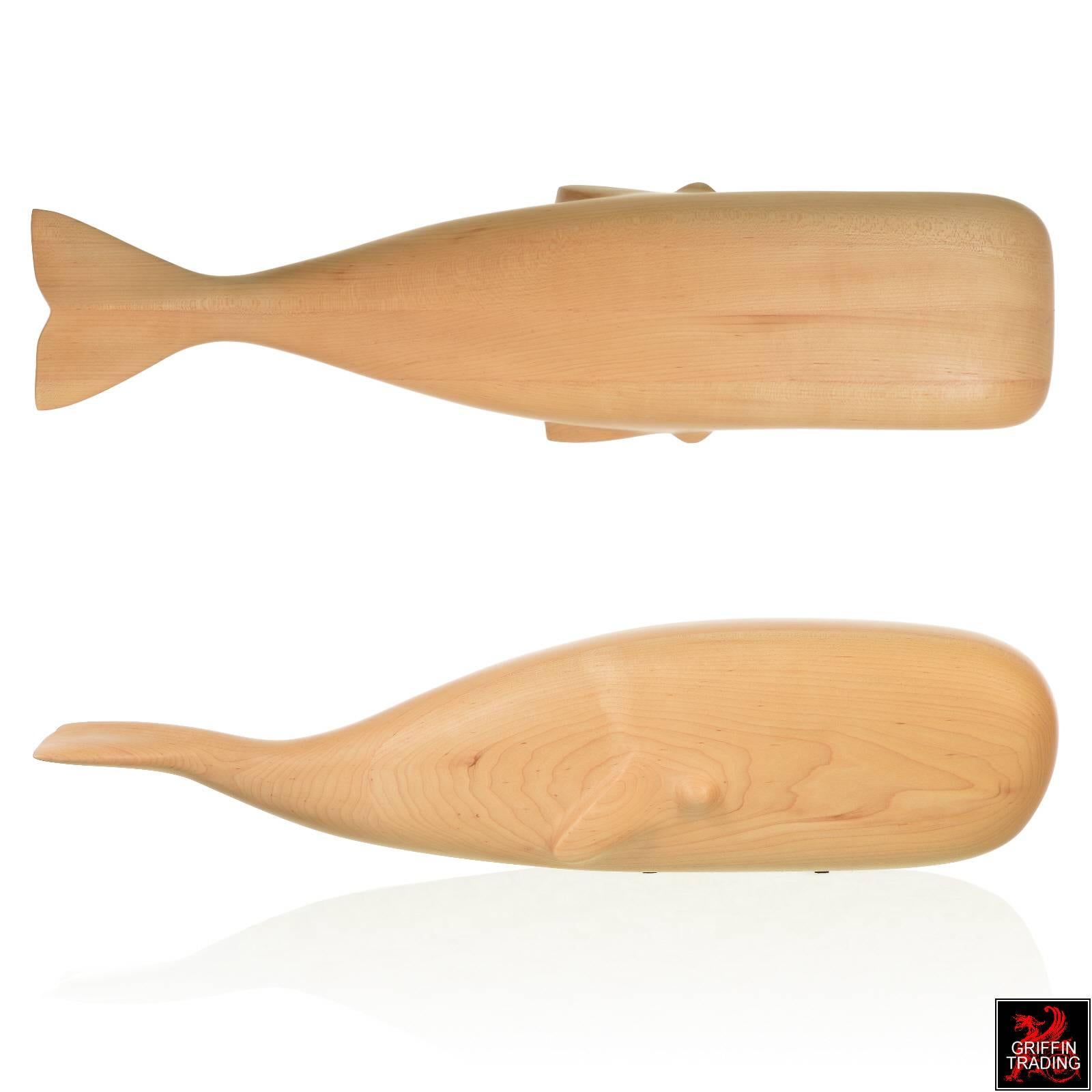 American White Whale Modern Wood Sculpture DRH15 For Sale