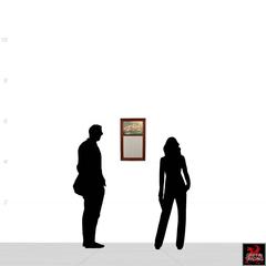 Trumeau Wall Mirror with Tall Ship Painting by Margo Alexander