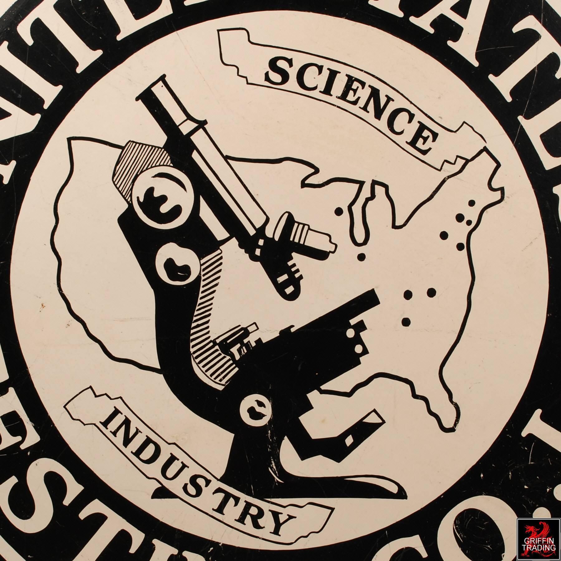 Science and Industry Sign from United States Testing Co In Good Condition For Sale In Dallas, TX