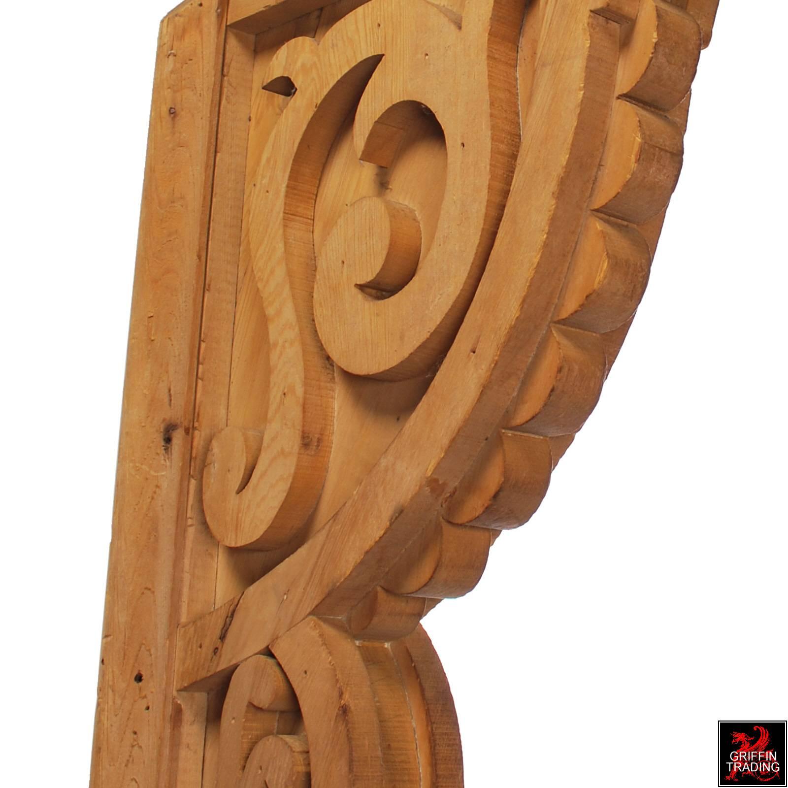 19th Century Large Antique Wood Corbel, Bracket / Architectural Element For Sale
