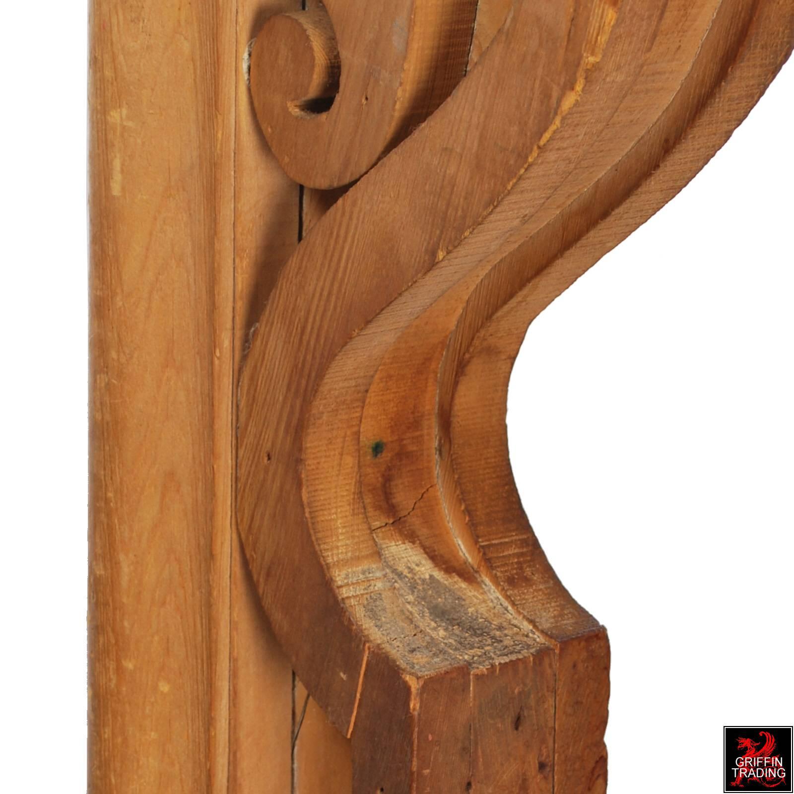 Large Antique Wood Corbel, Bracket / Architectural Element For Sale 2