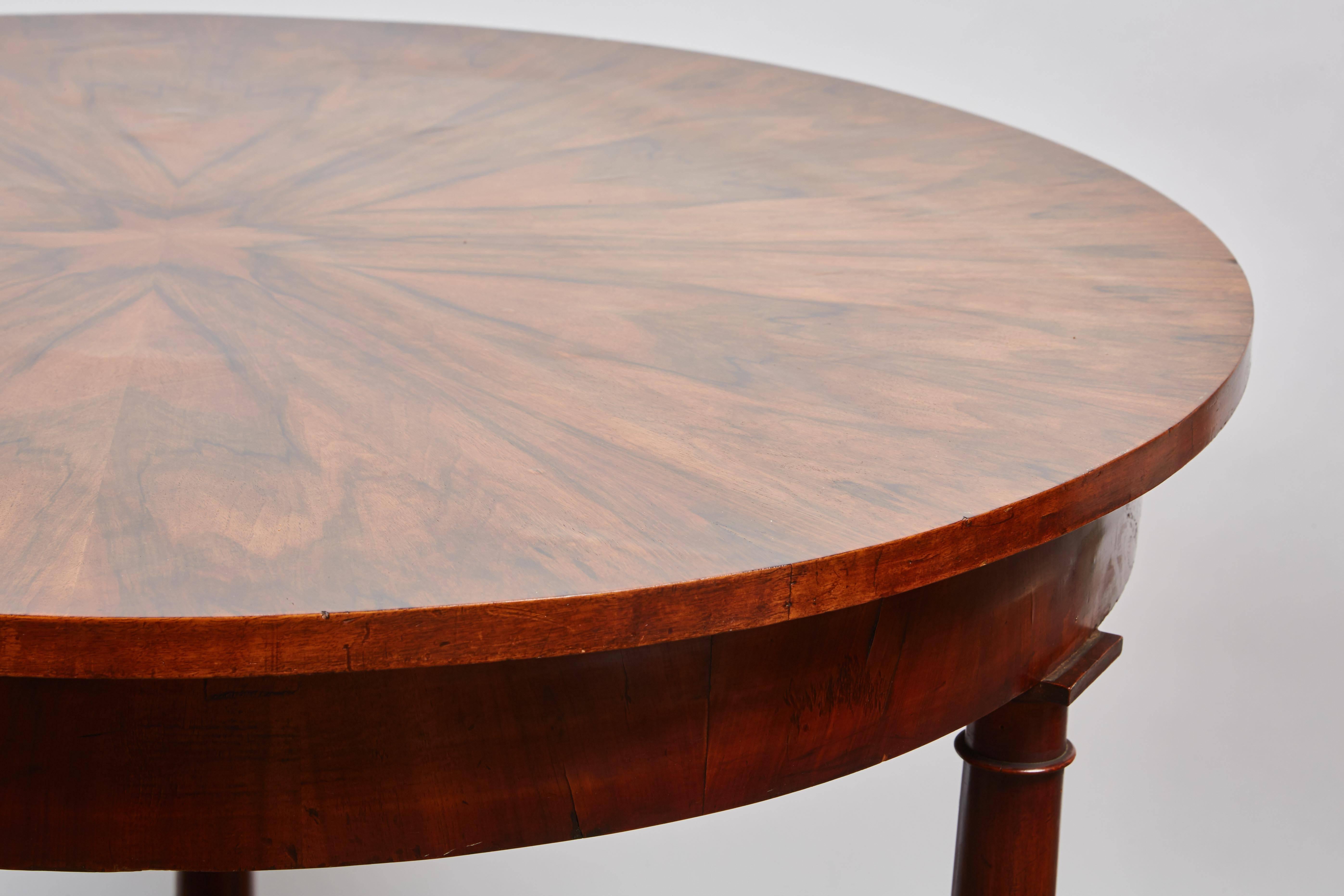 19th Century Classic Italian Empire Walnut Center Table