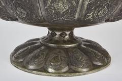 Large Incised Footed Indian Bowl