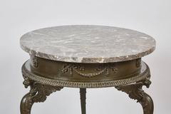 Mid-19th Century Three-Legged Italian Dark Grey Marble-Top Gueridon Table
