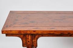 Antique Chinese Elm Altar Table with Round Legs