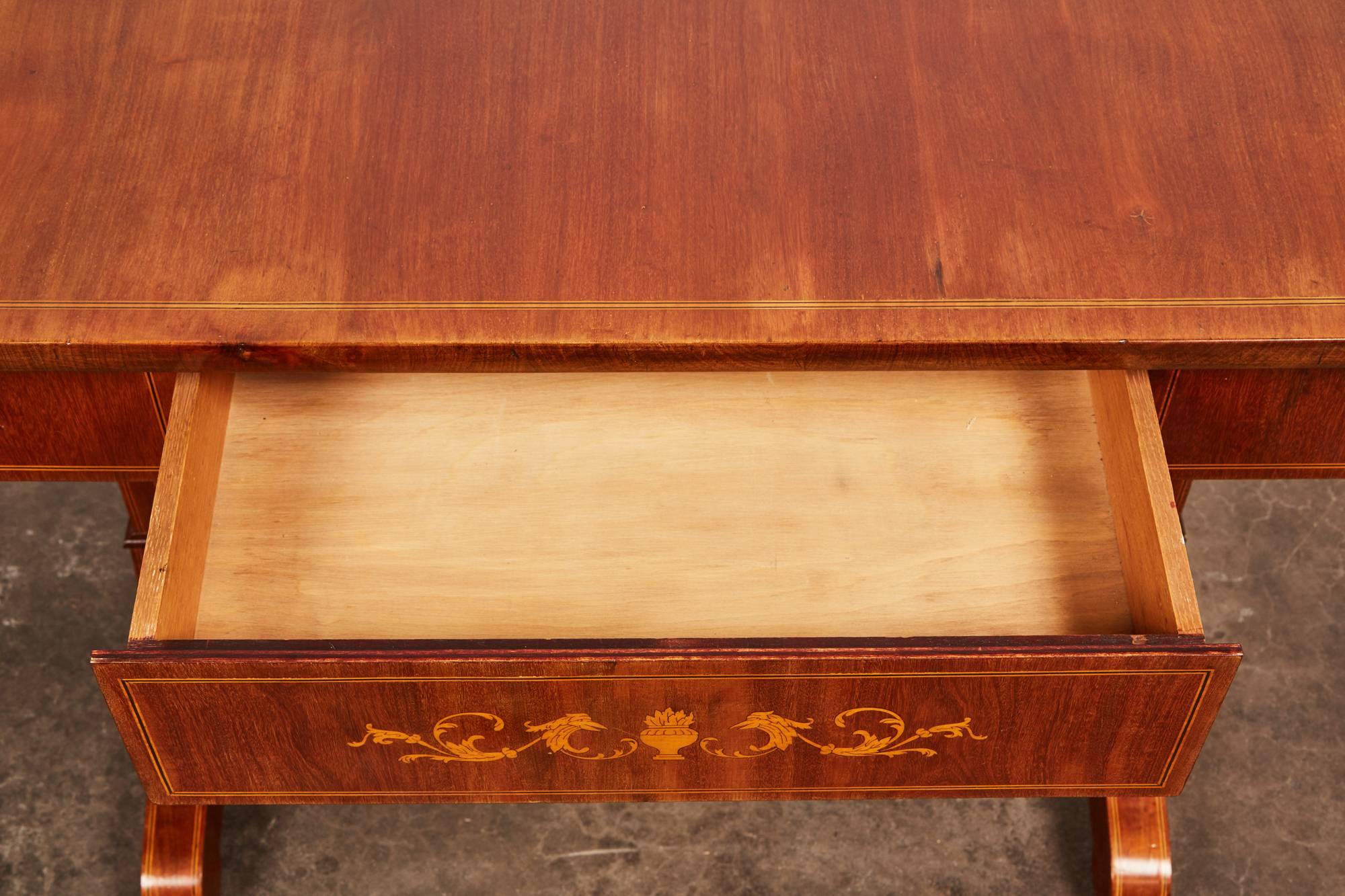 19th Century Danish Empire Mahogany Salon Table For Sale 6