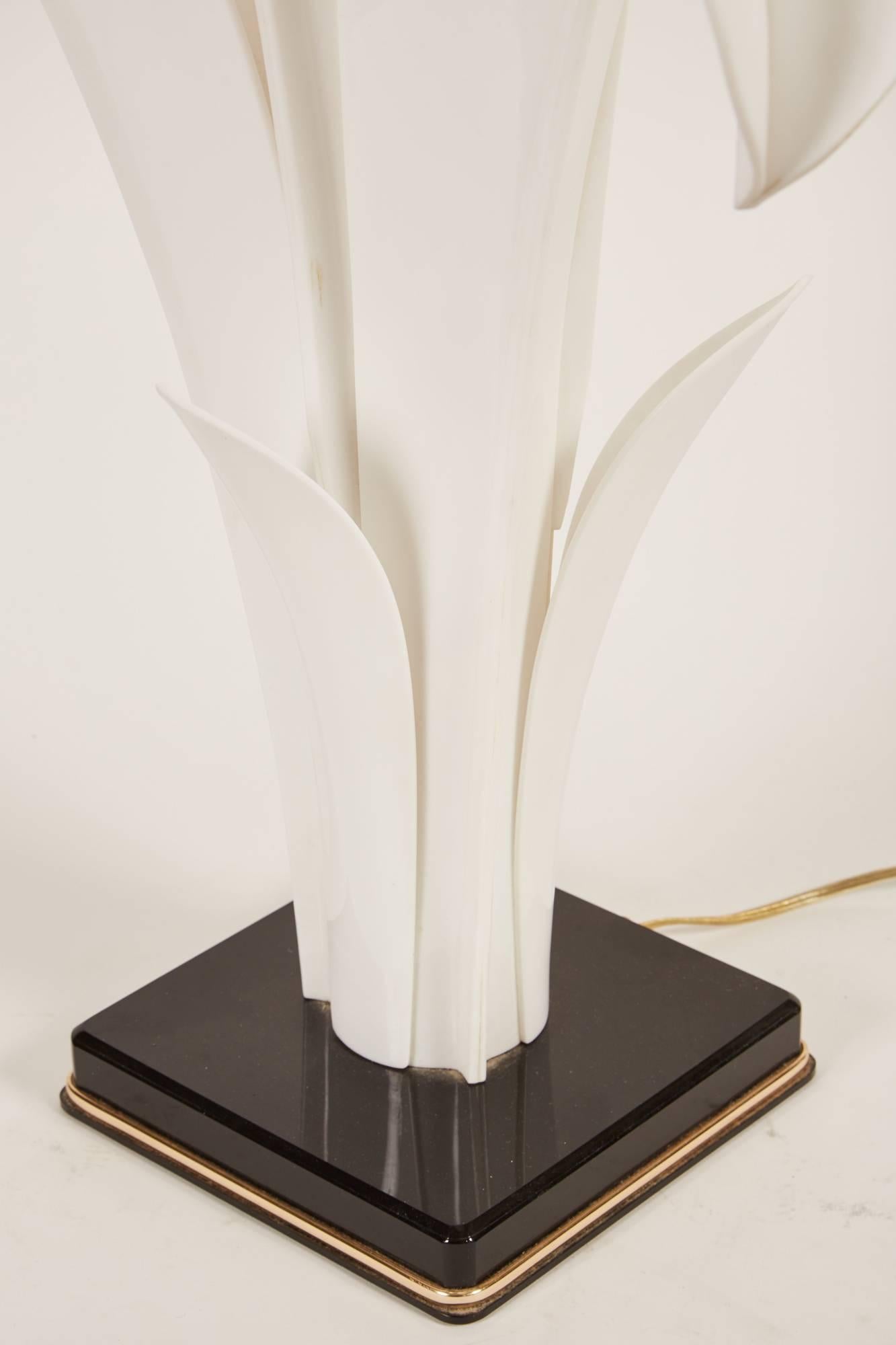 20th Century Maison Rougier Floriform Table Lamp In Good Condition In Pasadena, CA