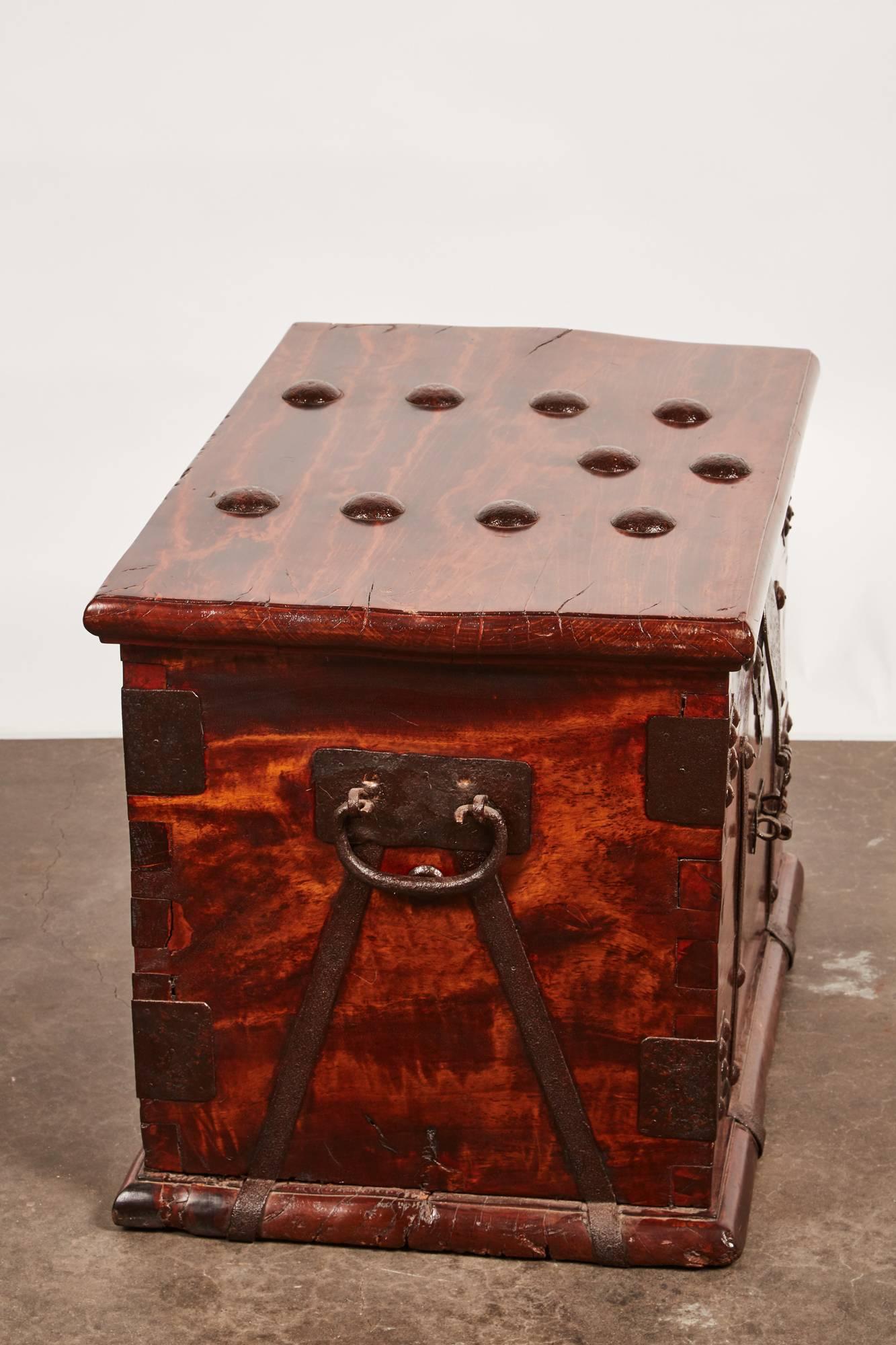 19th Century Iron Bound Trunk 2