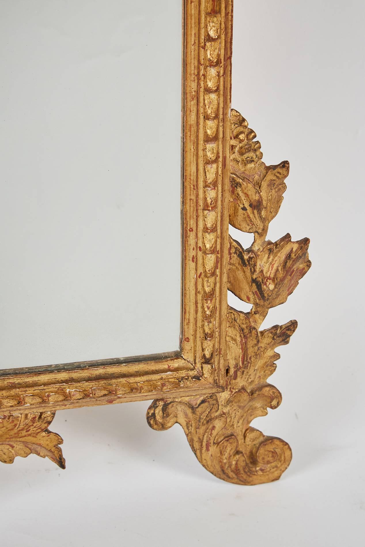 18th Century and Earlier 18th Century Carved French Regency Gilt Mirror