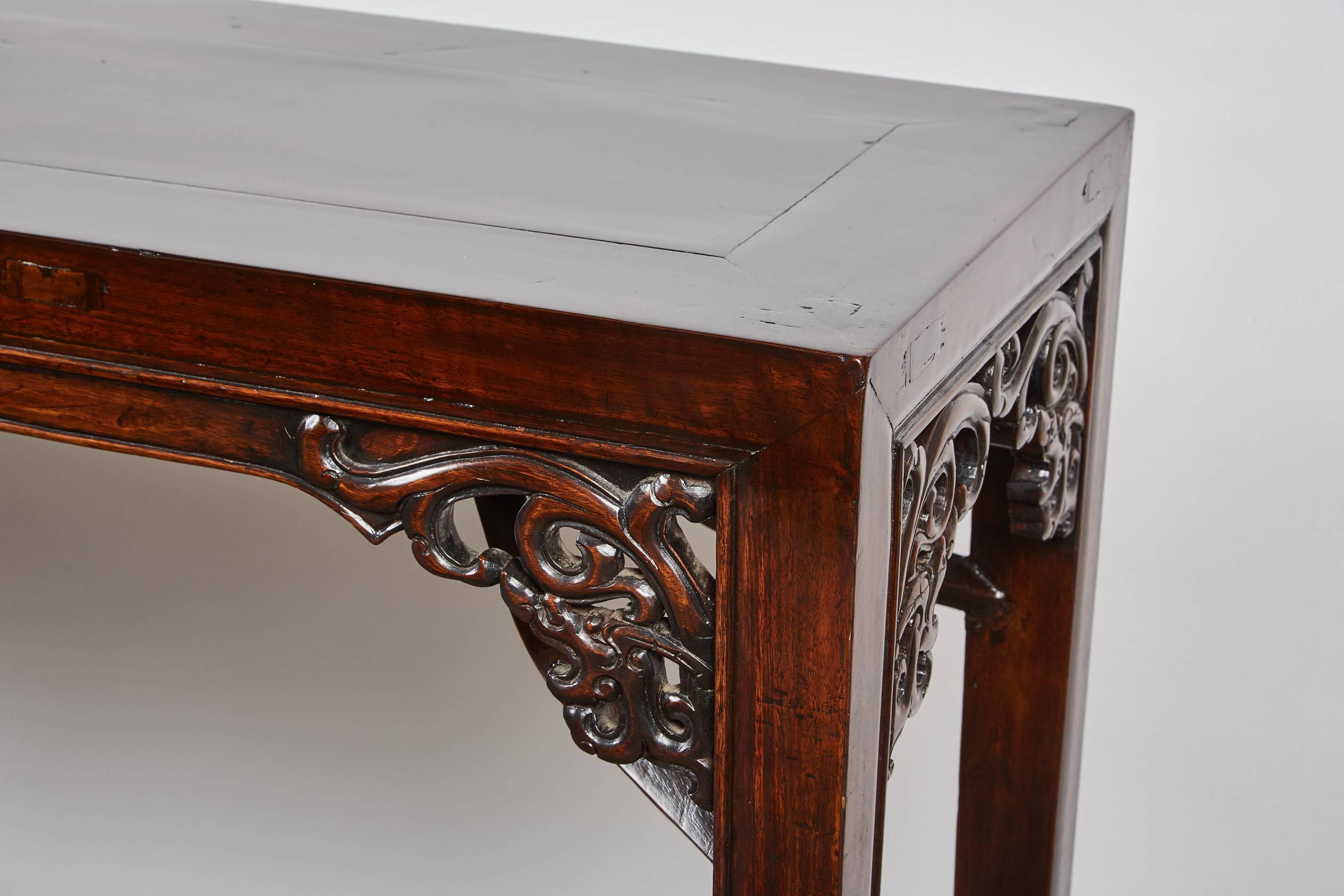 One of a Kind 18th Century, Chinese Walnut Altar Table 3