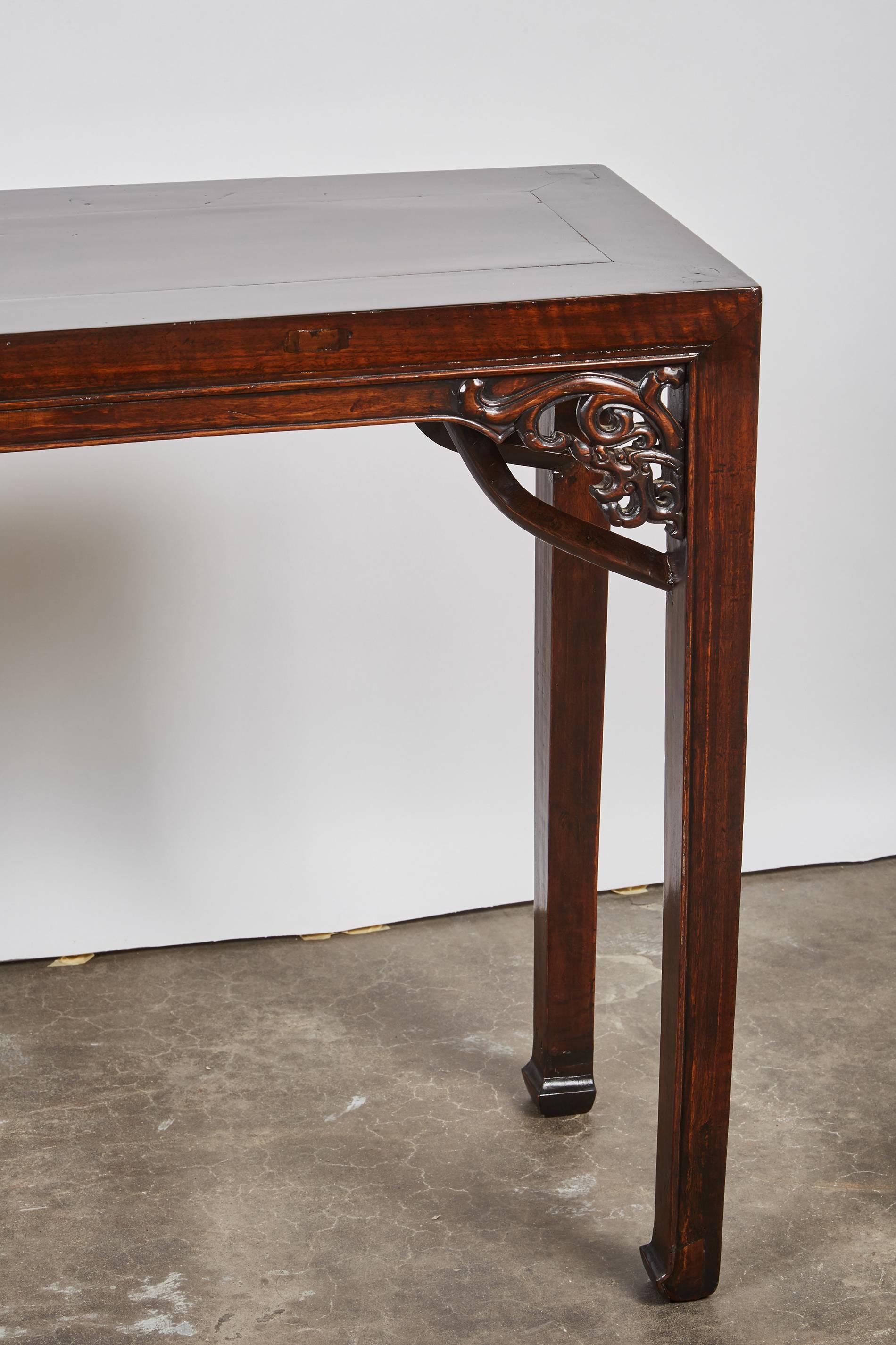 One of a Kind 18th Century, Chinese Walnut Altar Table 4