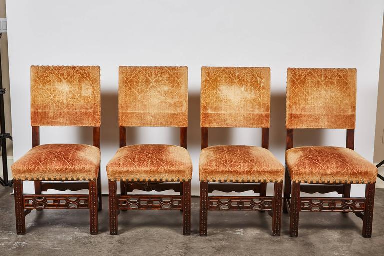 20th Century Spanish Renaissance Revival Dining Room Set For At A Handsome 20th Century Spanish Renaissance Revival Dining Room Set Comprised Of Six Chairs Two