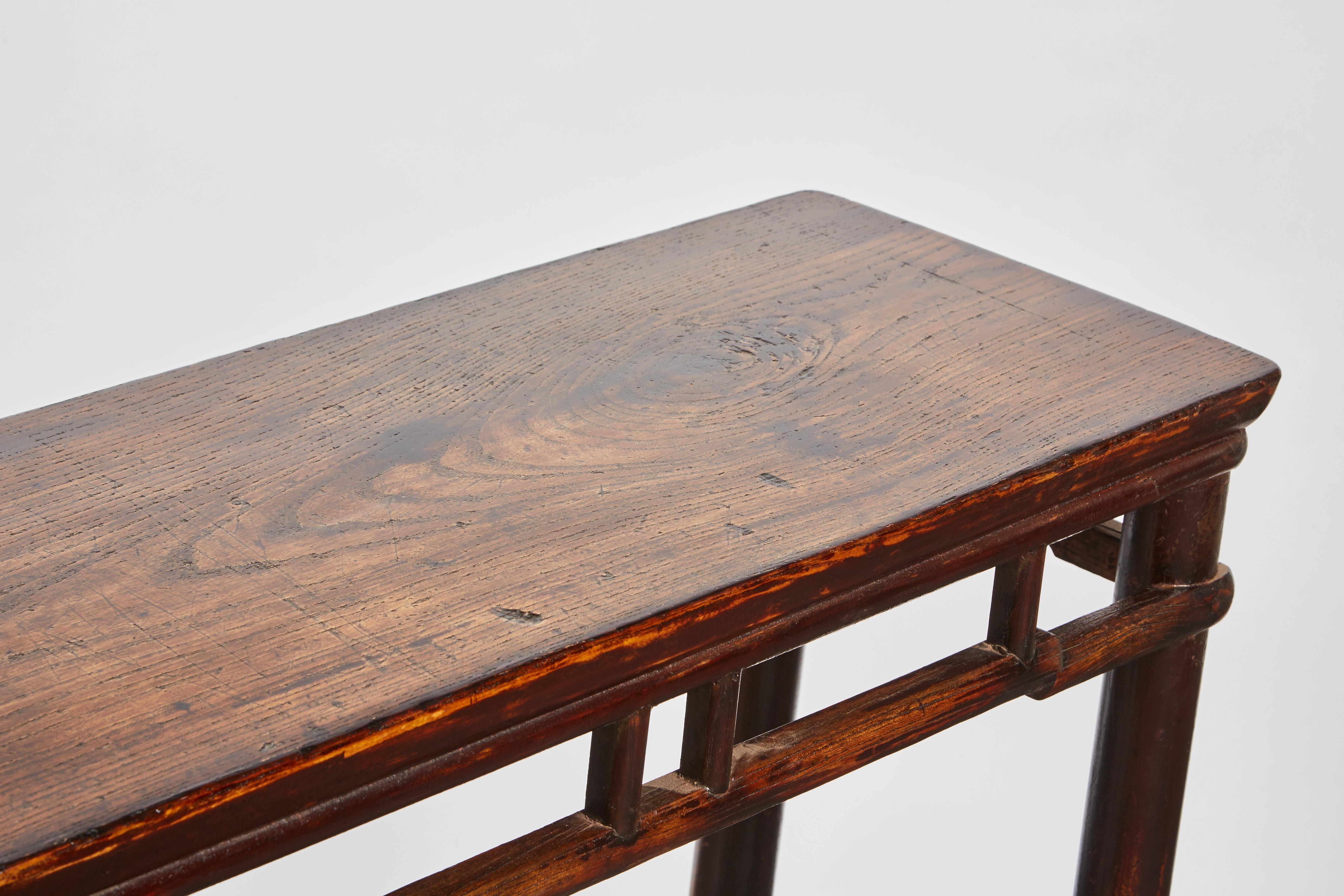 18th Century Chinese Elm Wood Mini Table 1