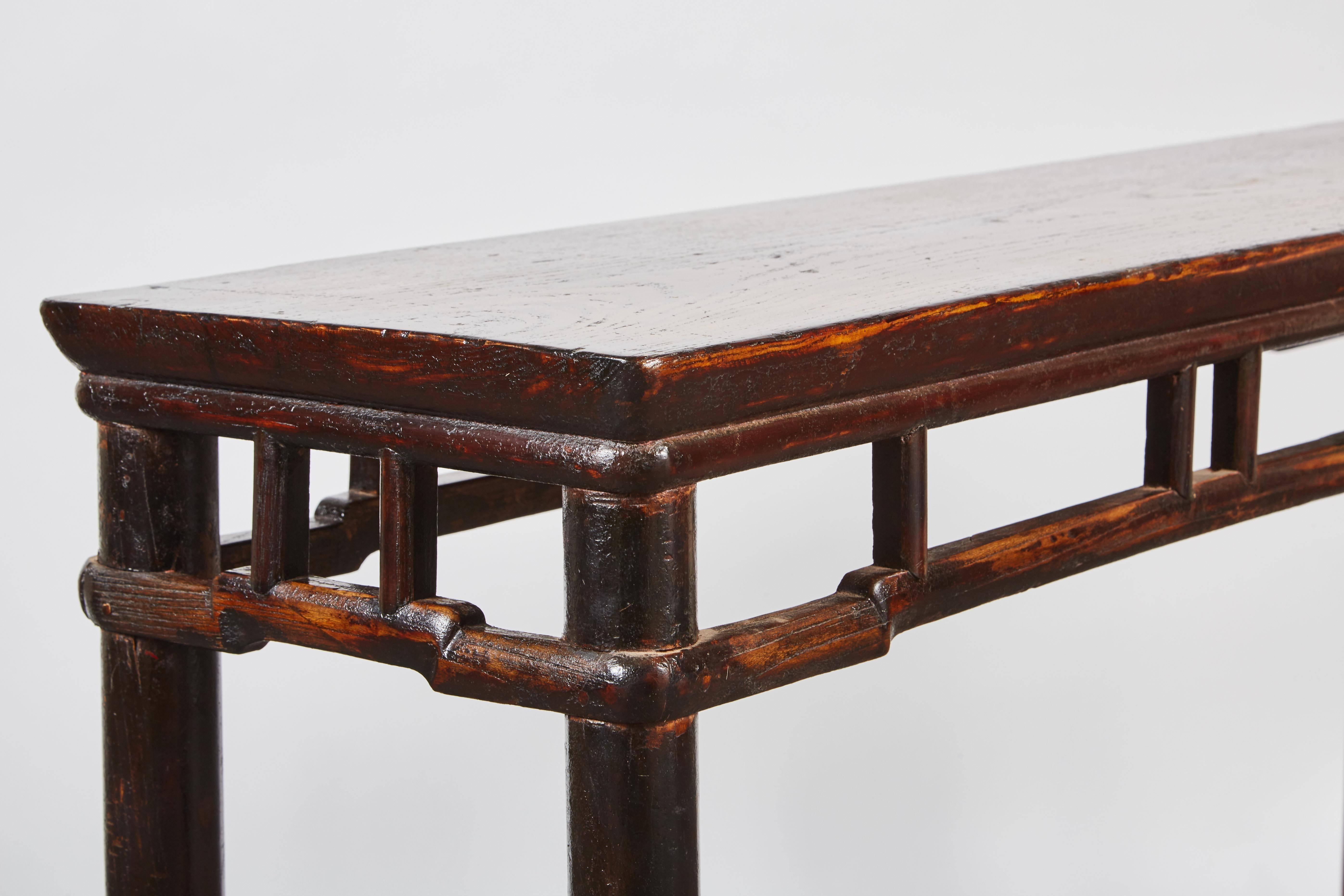 18th Century and Earlier 18th Century Chinese Elm Wood Mini Table