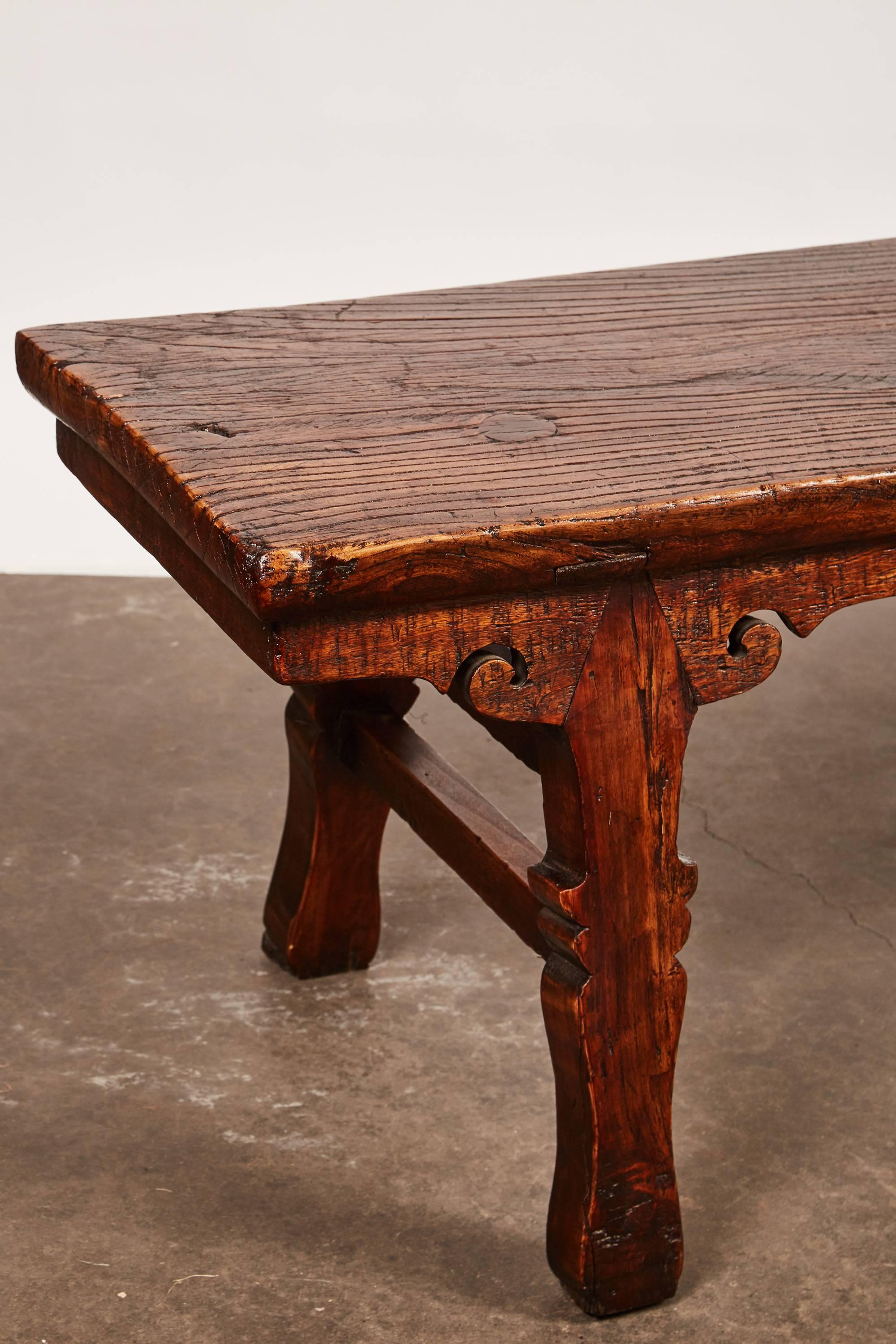 Qing 18th Century Chinese Low Sword Leg Bench or Table