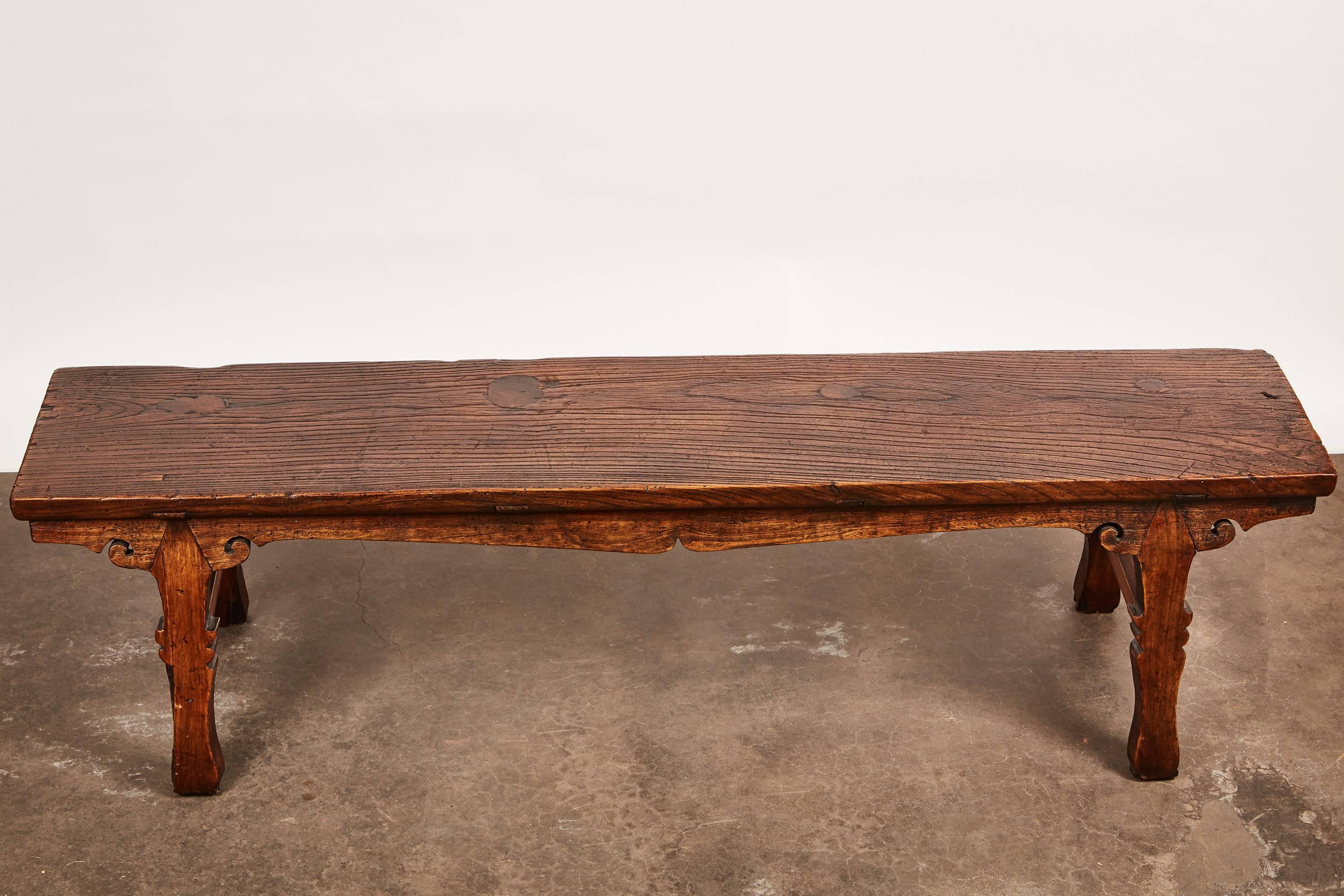 18th Century Chinese Low Sword Leg Bench or Table 1