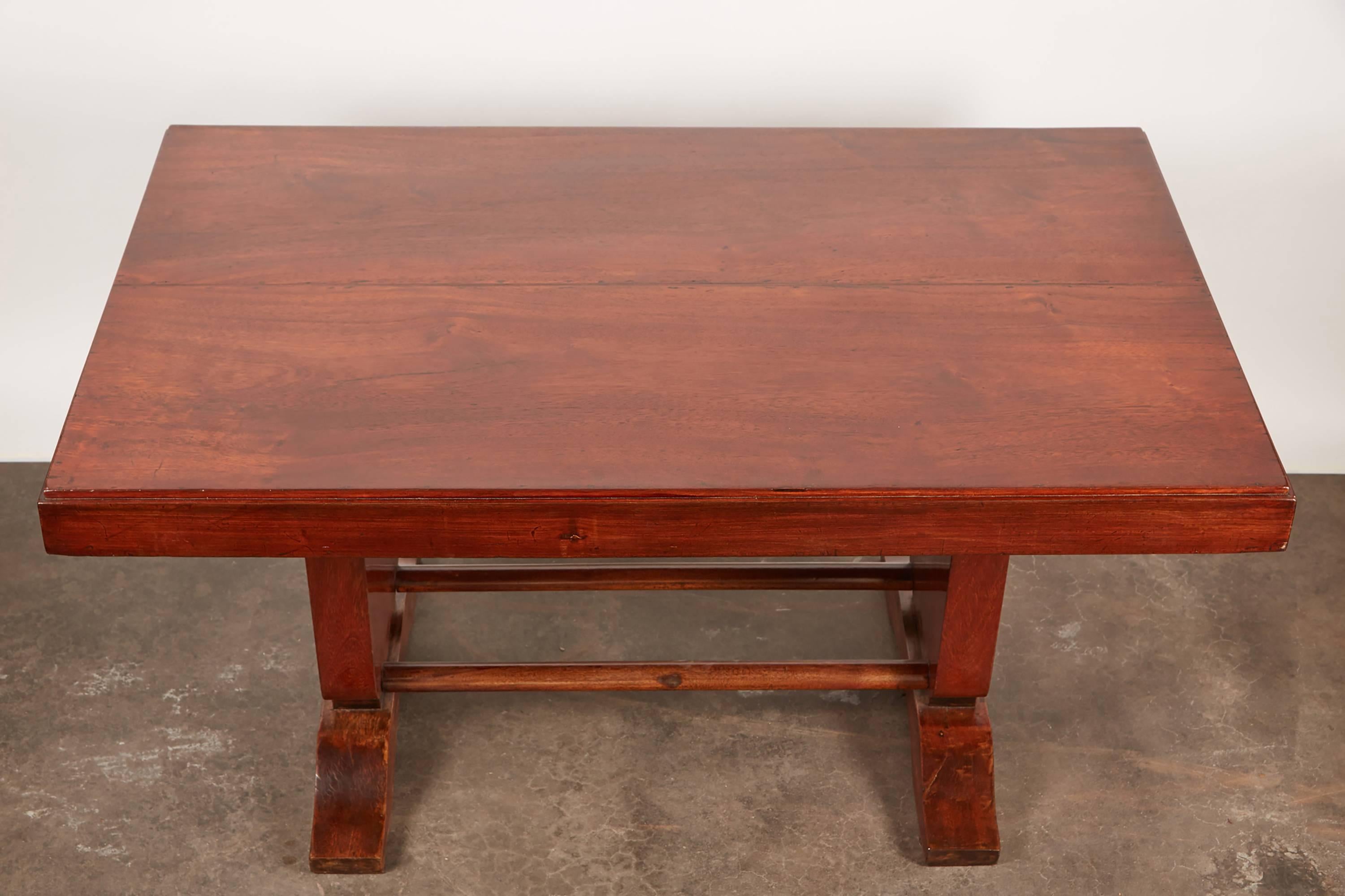 Vietnamese 20th Century French Colonial Art Deco Rosewood Desk For Sale