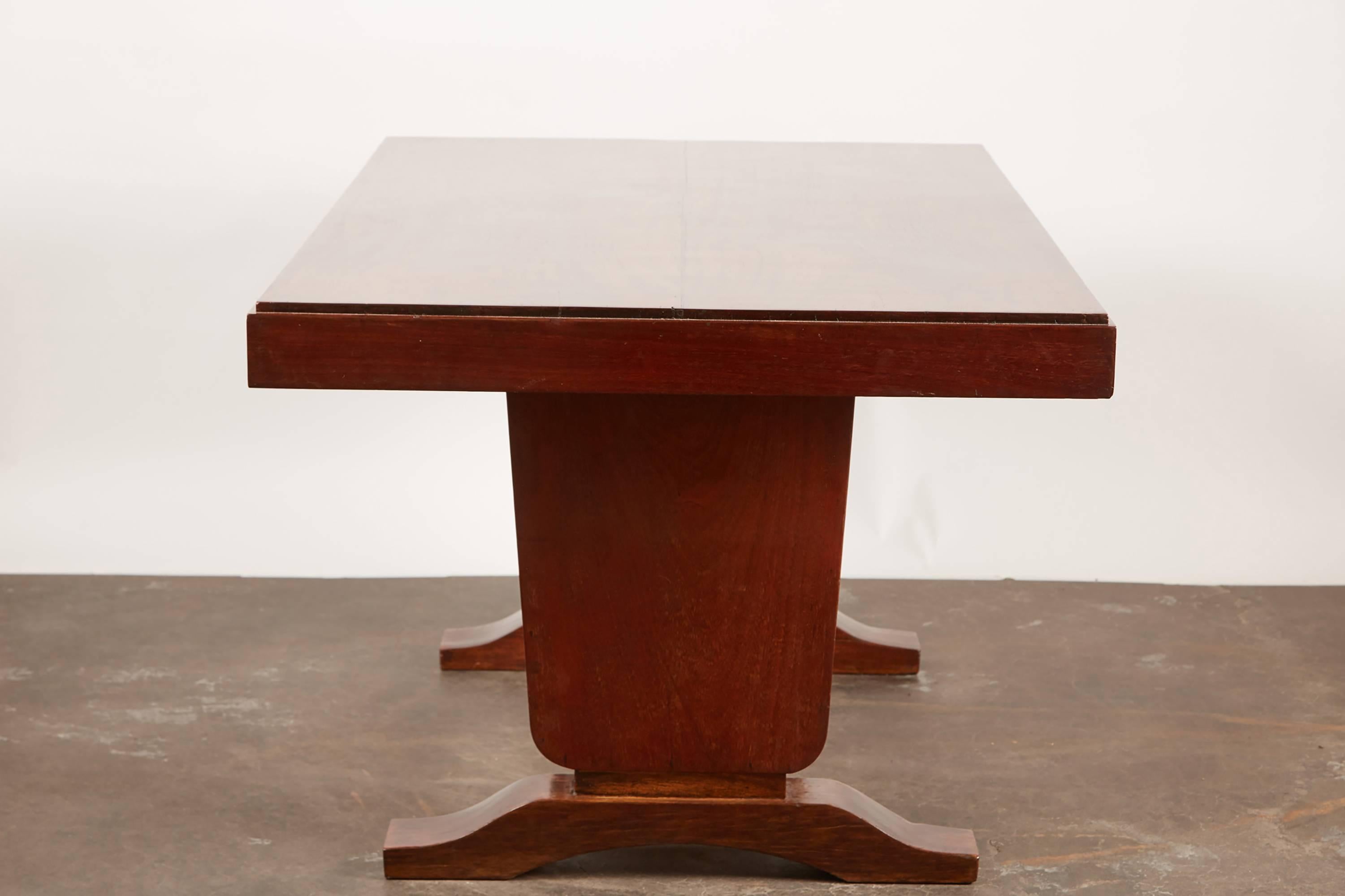 20th Century French Colonial Art Deco Rosewood Desk For Sale 3