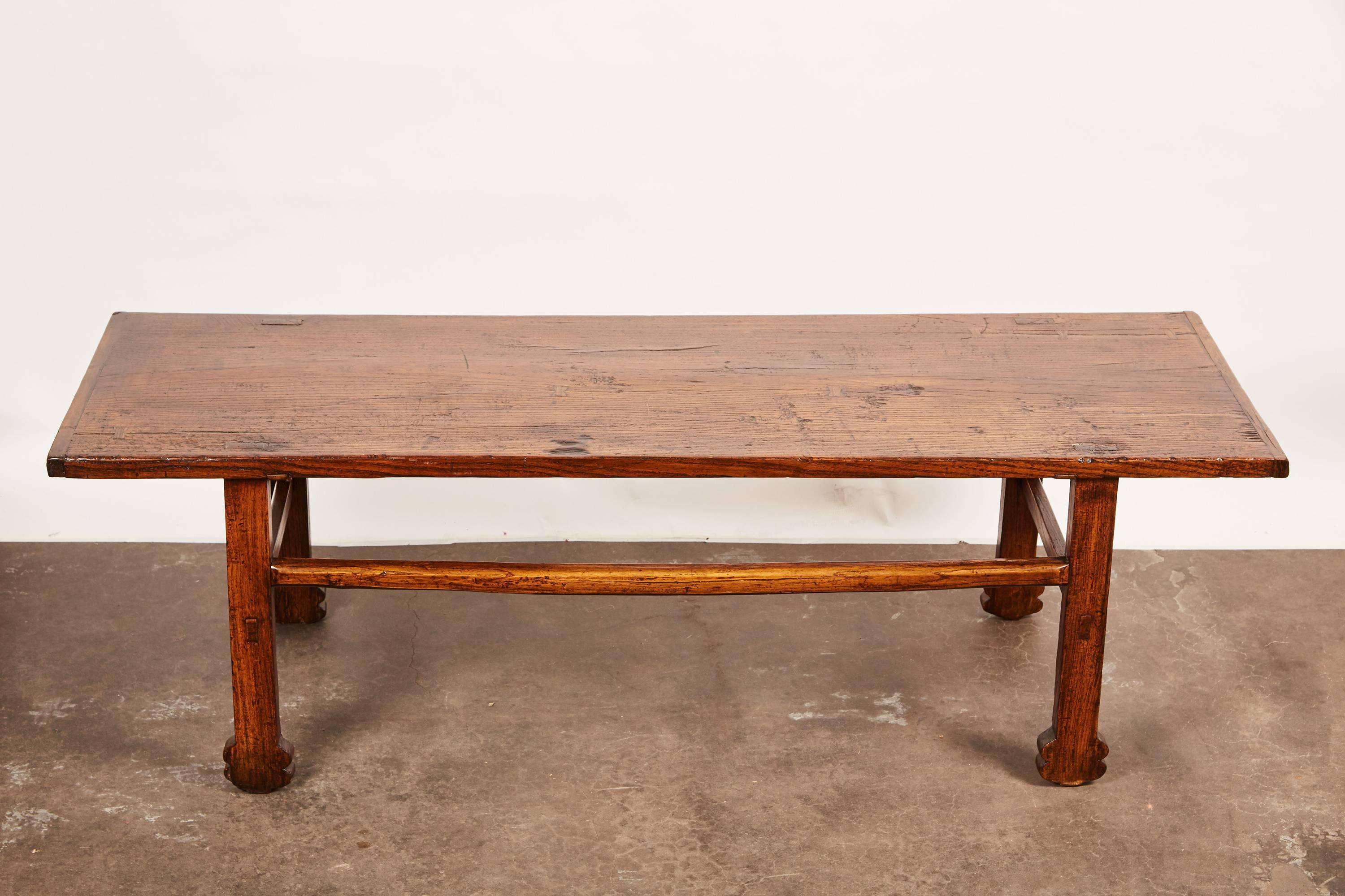 18th Century Early 19th Century Chinese Elm Table For Sale