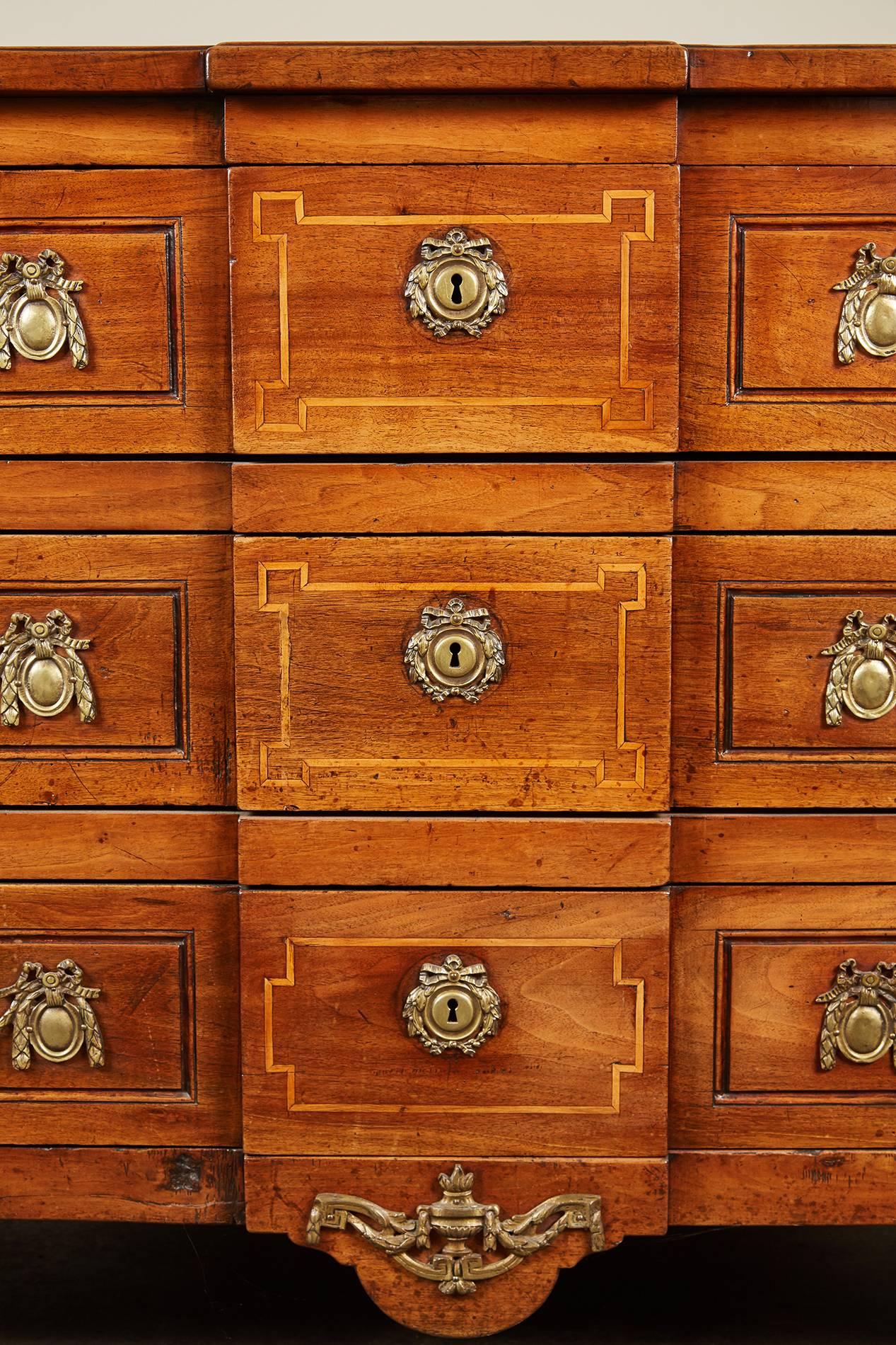 18th century French Louis XVI Walnut Chest of Drawers 2